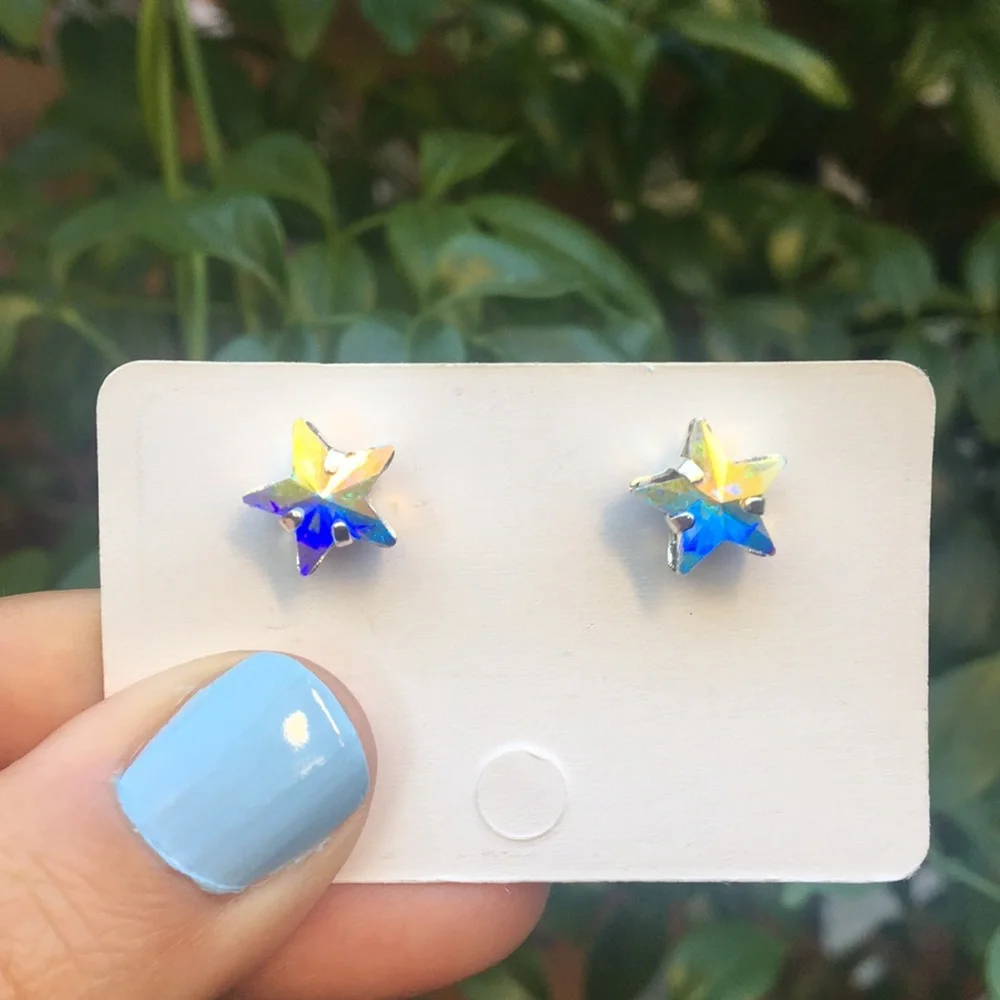 Star Aurora Borealis Crystal Earrings